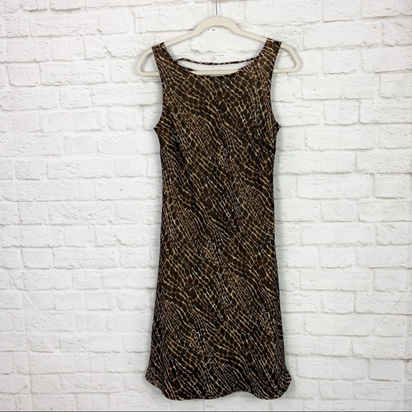 Fattaneh Bahari Laced Back Animal Print Midi Dress - Picture 2 of 8